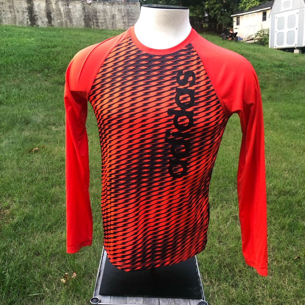 Adidas Long sleeve shirt, boy XL 18, orange and black